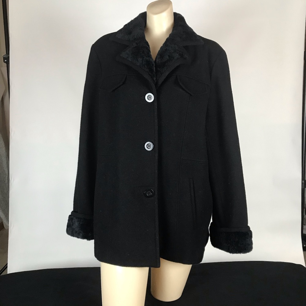 Women’s black car coat